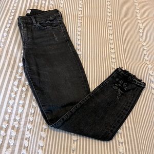 **AGOLDE, Nico Crop, High-rise, Black jeans**